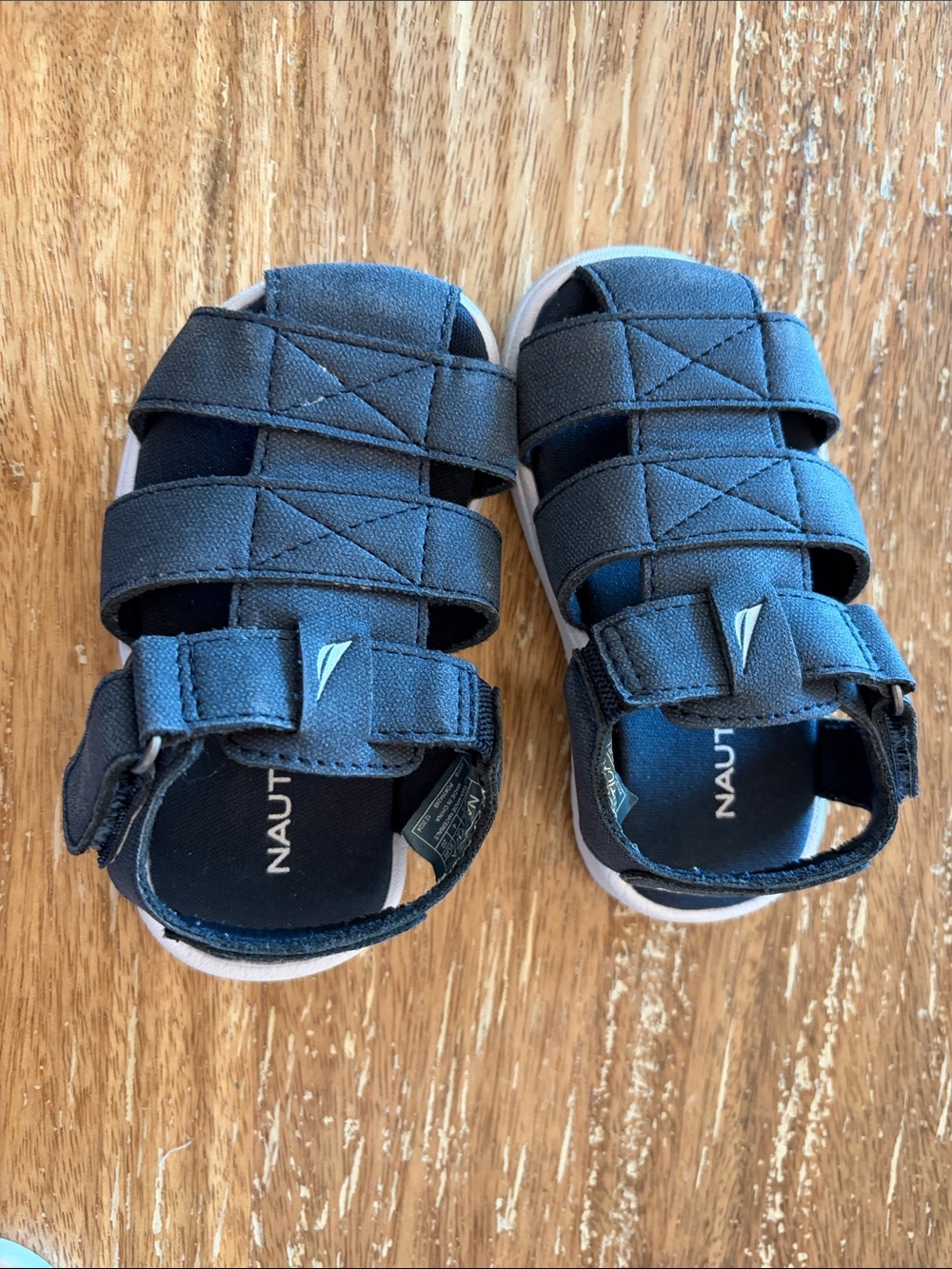 Nautica Dark Blue Kids' Multi-Strap Hook-and-Loop Sandals